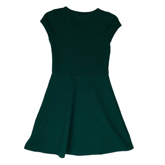 Prince & Fox Green Fit Flare Skater Dress Size Medium Polyester Spandex - Picture 2 of 4